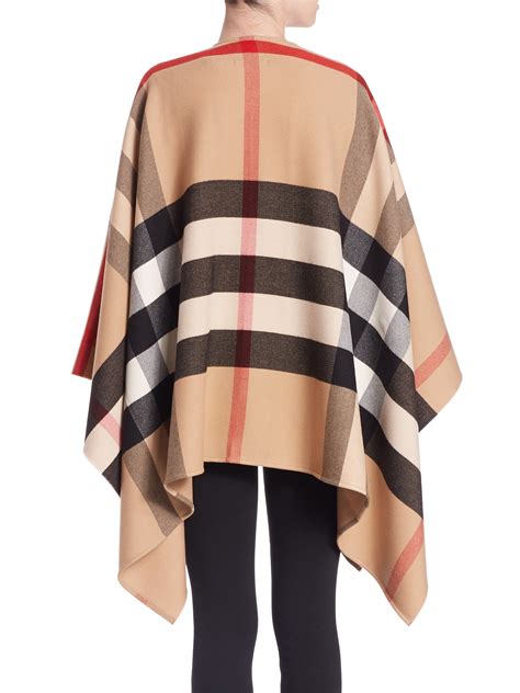 burberry charlotte reversible wool cape|Burberry vintage check poncho.